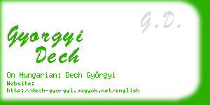 gyorgyi dech business card